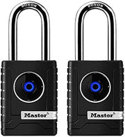 Master Lock 4401DLH Bluetooth Outdoor Padlock with Easy Backup Keypad Entry, 2-Pack