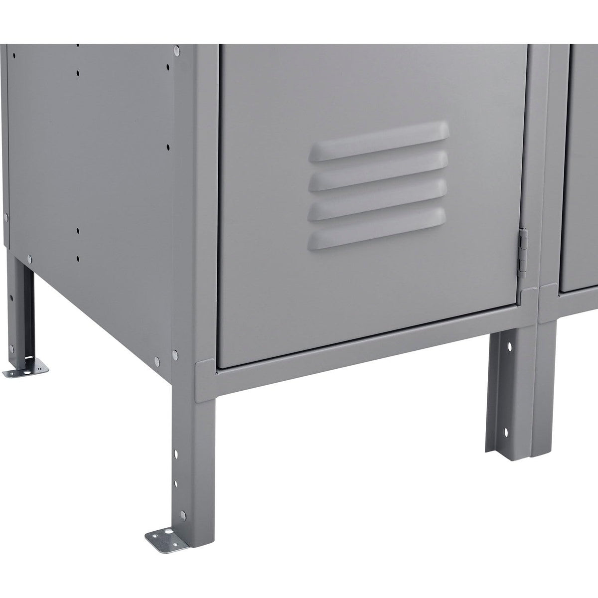 Global Industrial 2-Tier 6 Door Locker – 15" Wx18 Dx36 H, Gray, Assembled