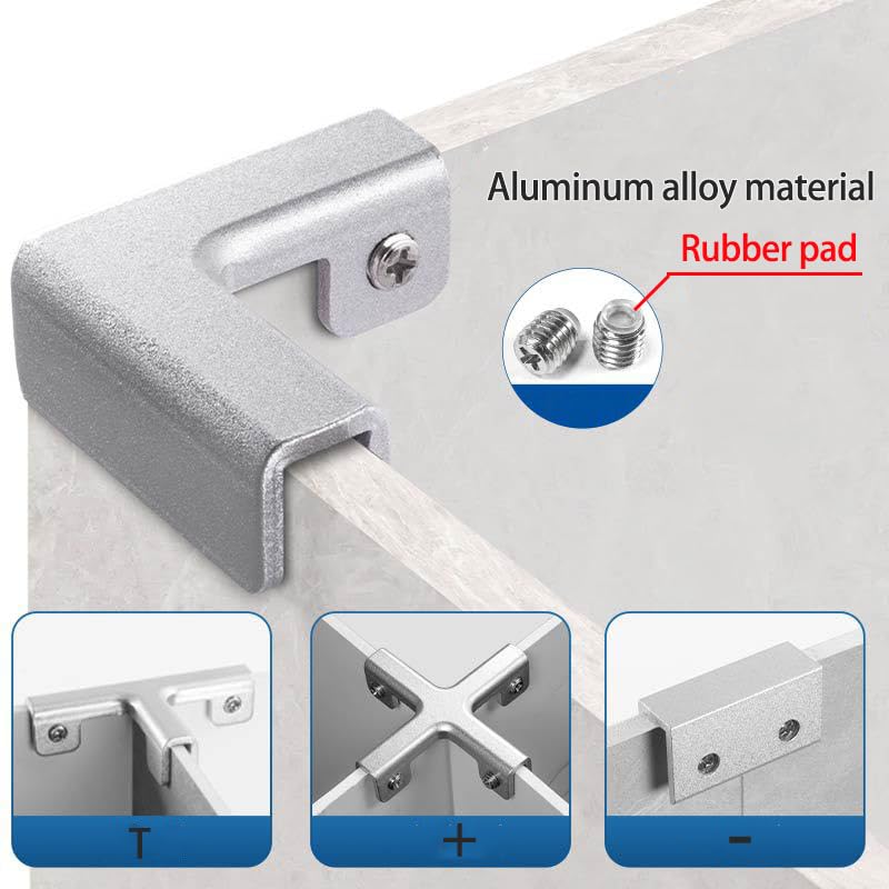 Aluminum Alloy Tile Glass Clamp Bracket Set by Dolibi – Small, T-Shape, Model Glass Clamps