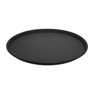 (1600CT138) 16" Round Fiberglass Bar Tray - Camtread® by Cambro – 16", Fiberglass, Black, Pack of 12, Model 1600CT(138)