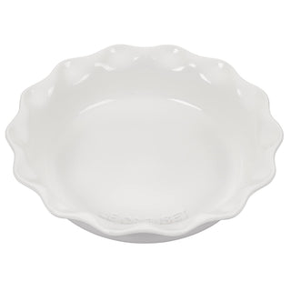 Le Creuset Stoneware Fluted Pie Pan, 9 Inch, White