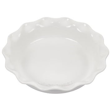 Le Creuset Stoneware Fluted Pie Pan, 9 Inch, White