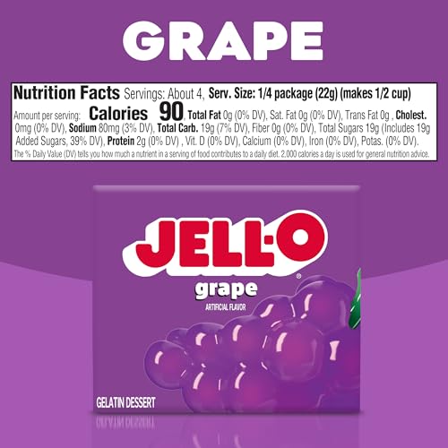 Jell-O Grape / 3 Ounce (Pack of 4) / 1 Gelatin