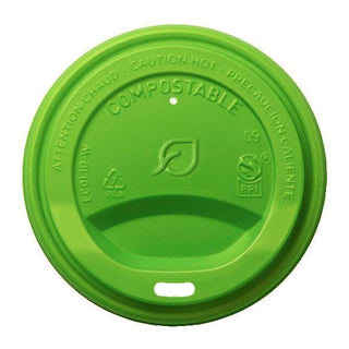89-Series Compostable Coffee Cup Lids by Vegware – 3.5", CPLA, Green, Pack of 800, Model VW-ECOLID-WGN