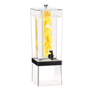 3 Gallon Clear Acrylic Beverage Dispenser with Infusion Chamber and Silver Base by CAL-MIL – 3 Gallon, 3.0 gallons, Metal, Silver, Model 2016INF-13