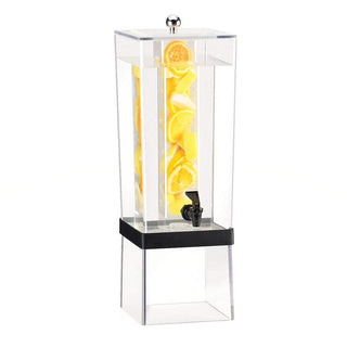 3 Gallon Clear Acrylic Beverage Dispenser with Infusion Chamber and Silver Base by CAL-MIL – 3 Gallon, 3.0 gallons, Metal, Silver, Model 2016INF-13