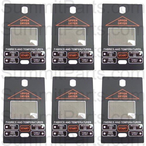 6PK - UPPER CONTROL PANEL OVERLAY LH FOR DRYER by Speed Queen – Model 431232