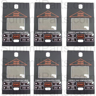 6PK - UPPER CONTROL PANEL OVERLAY LH FOR DRYER by Speed Queen – Model 431232