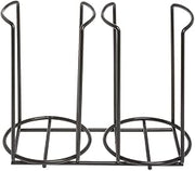 HUBERT Basic Collection Wire Two Cup/Lid Holder - Black