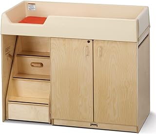 Jonti-Craft 5145JC Diaper Changer with Stairs, Left - Baby Changing Table