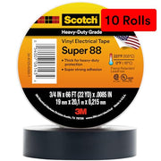 3M 3/4 in x 66 ft / 10 / Black Electrical Tape