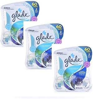 Glade PlugIns Scented Oil Air Freshener Refill, Clear Springs & Fresh Mountain Morning, 2Count, 1.34 oz (Pack of 3)