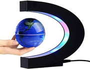 Magnetic Levitation Floating Globe World Map with C Shape Base (Blue 3" Globe)