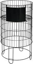HUBERT Round Black Wire Collapsible Dump Bin - 18"D x 32"H