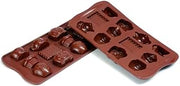 Silikomart Platinum Tea Time Silicone Chocolate Mold, Brown