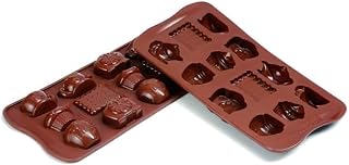 Silikomart Platinum Tea Time Silicone Chocolate Mold, Brown