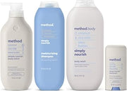Method Simply Nourish, Body Lotion 14 Fl Oz, Body Wash 18 Fl Oz, Deodorant 2.65 Oz, Moisturizing Shampoo 14 Fl Oz (Variety Pack)