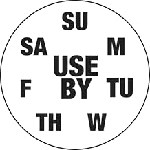 HUBERT "Use by" Food Rotation Labels 1"Dia. 1000 Per Roll