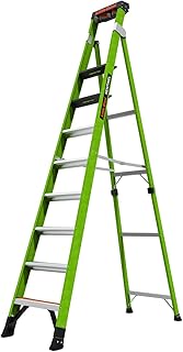 Little Giant Sentinel, 10 ft A Frame Stepladder, Fiberglass, 15910-002 | Combination Ladder, Step & Leaning Modes, Rotating Wall Pad, Comfort Steps, Ground Cue, Type IAA 375 lbs. Weight Capacity
