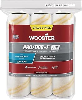 120-Pack of 9” x 3/8” Nap Wooster RR663 Pro/Doo-Z FTP Professional Roller Cover, 3-Pack