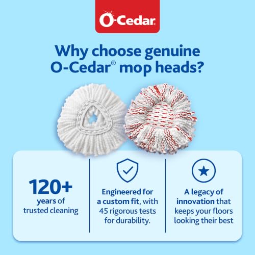 O-Cedar White / Deep Clean Refill / 1-Pack - Deep Clean Replacement Mop Heads