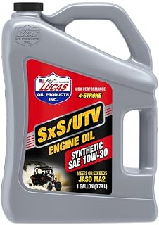 Lucas Oil Synthetic SAE 10W-30 SXS Engine Oil 1 Gallon (Pack of 4)