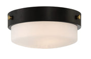 Oak Street 12" Flushmount Flat Black by Craftmade – 11" Width, Glass, Flat Black, Model X3212-FB