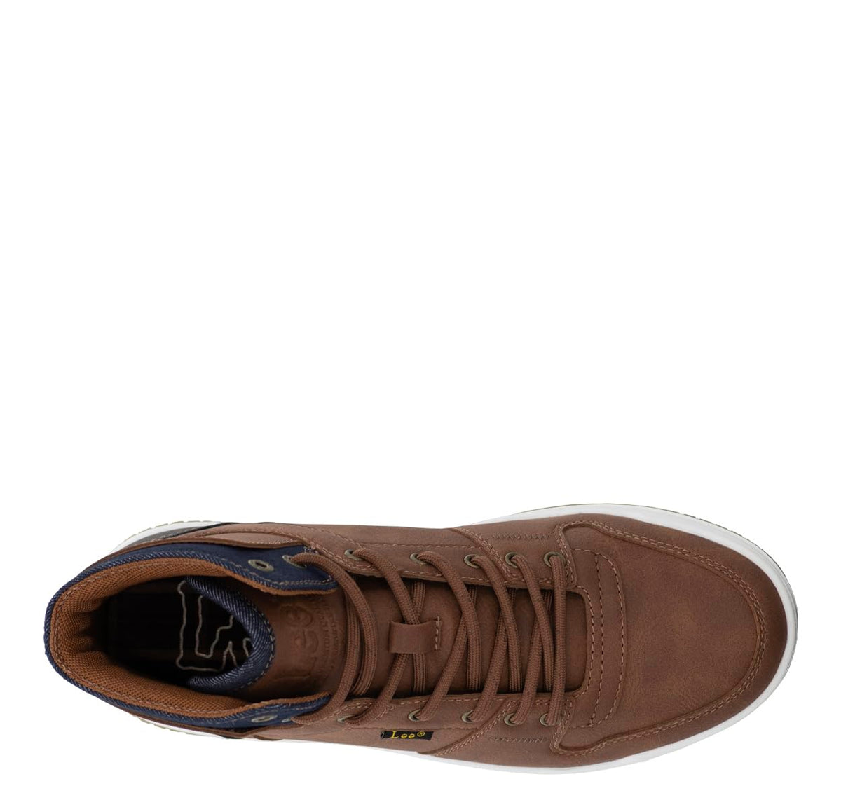Kid's Daybreaker High-Top Retro Sneaker by Lee – British Tan/Chocolate, Model GP00057-2516