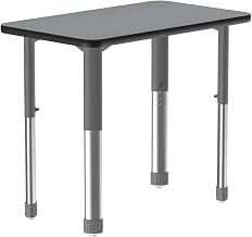 Correll Collaborative Desk with Gray Granite Finish AD3420-REC-15-13-09