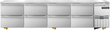 CRA118-U-D Undercounter Refrigerated Base Worktop Unit, 118" W, With Drawers