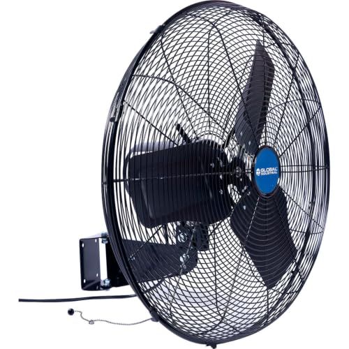 Global Industrial Black / 24" Diameter / Industrial Wall-Mounted Fans