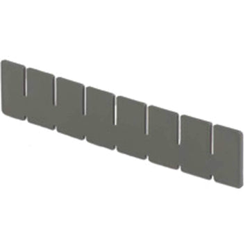 Full Height Vertical Short Divider for Model DC1035 Box Container by LEWISBins+ – 6.9" Length, 0.1" Width, 2.9" Height, Polyethylene (PE), Grey, Model DV0835