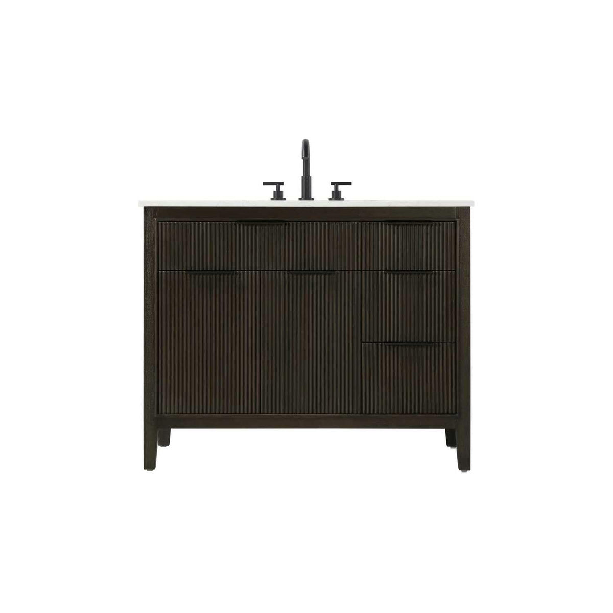 42" Single Bathroom Vanity in Chocolate Oak by Elegant Kitchen and Bath – unspecified, Aluminum, Chocolate, Model VF29842CO