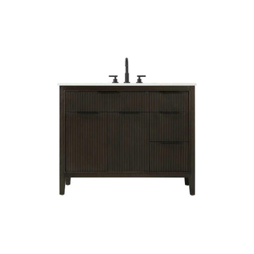 42" Single Bathroom Vanity in Chocolate Oak by Elegant Kitchen and Bath – unspecified, Aluminum, Chocolate, Model VF29842CO