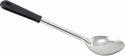 Winco 13" Plastic Basting Solid Spoon | Cool touch handle, Heavy-duty, Long serving spoon, Great for Cooking, Buffet Service, Food Preparation and Serving