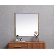 Elegant Decor Brass / 24"L x 24"W / Modern Wall-Mounted Mirrors