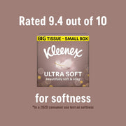 Ultra Soft Extra Large Box Tissue 180g by Kleenex – 1 Count (Pack of 1), Silk, white, Model 2087716.0