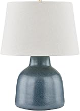 Hudson Valley Lighting L6027-AGB/C08 Ridgefield - 1 Light Table Lamp 26.5 inches Tall and 19 inches Wide - Aged Brass/Ceramic Textured Navy Finish