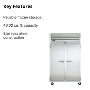 G-Series Solid Door 2-Section Freezer by Traulsen – 46.0 cubic_feet, stainless steel, Model G22010