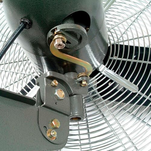 Global Industrial Black/Gray/Silver / 42"L x 33"W x 7"H / Industrial Wall-Mounted Fans