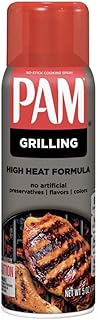 PAM No-Stick Cooking Spray - Grill - For High Temperature - Net Wt. 5 OZ (141 g) Each - Pack of 2 | Net Wt. 5 OZ (141 g) Each, Pack of 2