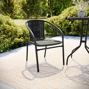 Flash Furniture Black / Set of 1 / Contemporary Patio Dining Chairs