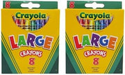 Crayola Large Crayons Tuck Box - 8 Count - 2 Packs