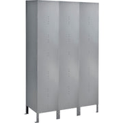 Global Industrial 2-Tier 6 Door Locker – 15" Wx18 Dx36 H, Gray, Assembled