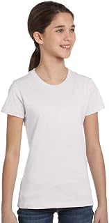BELLA+CANVAS Bella + Canvas Girl's Jersey Short Sleeve Tee (White) (L)