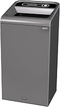 Rubbermaid Commercial Products Configure 1 Stream Landfill Trash Can, 23 Gal, Grey Stenni, Indoor for Stadiums/Food Courts/Airports