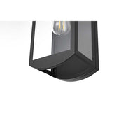 Miles One Light Outdoor Wall Sconce Black by Lighting Design – Iron, Black