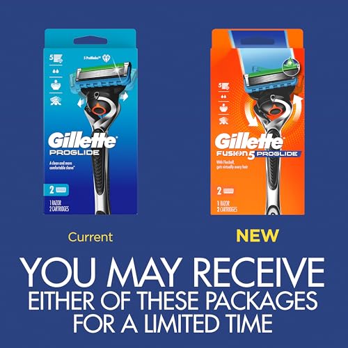 Gillette 1 Razor + 2 Refills / ProGlide 1 Handle + 2 Refills / 1 Count (Pack of 1) Cartridge Razors