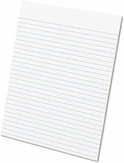 Ampad Evidence Glue Top 8-1/2 x 11 Pads, Wide Rule, White, 50 Sheets Per Pad, 12 Pack (21-112)