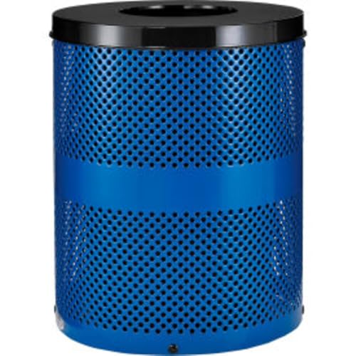 Global Industrial Blue / Industrial / 36.0 gallons Outdoor Trash Cans